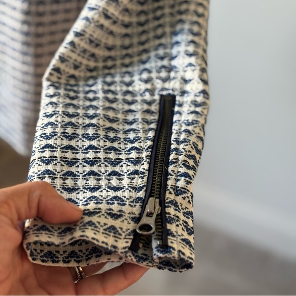 Womens J.Crew Tweed Knit Zip-Up Blazer Jacket Size Small - Picture 4 of 9